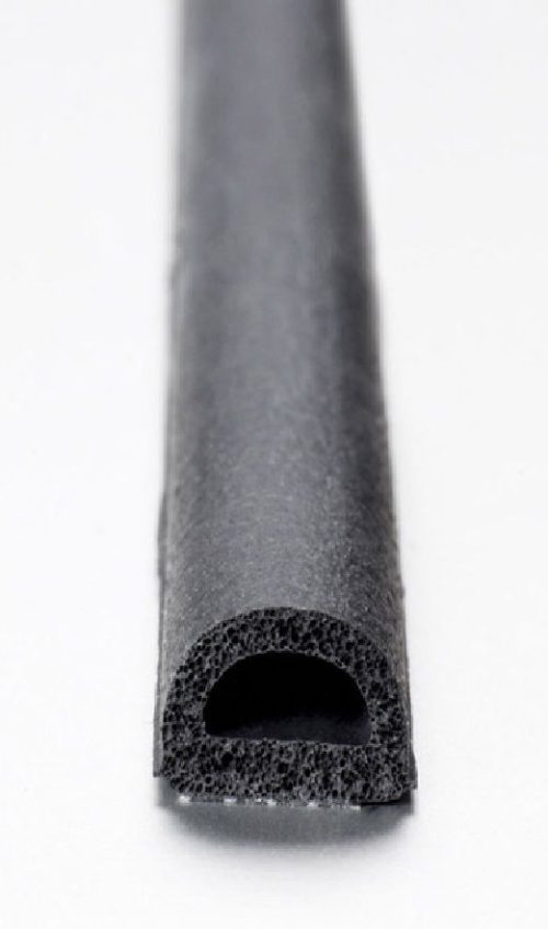 Sponsrubber D-profiel